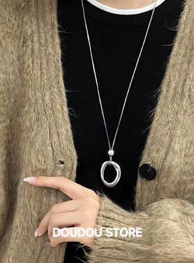 doudoustore几何金属项链