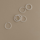 DOUDOUSTORE 优雅施家珍珠戒指女极细米珠食指串珠指环手饰 法式