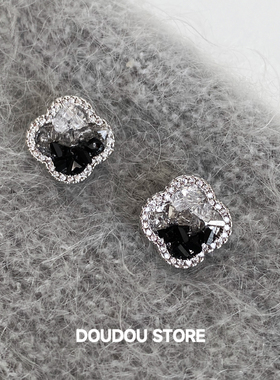 DOUDOUSTORE925银针四叶草花瓣耳钉耳环小香风高级感时尚气质女