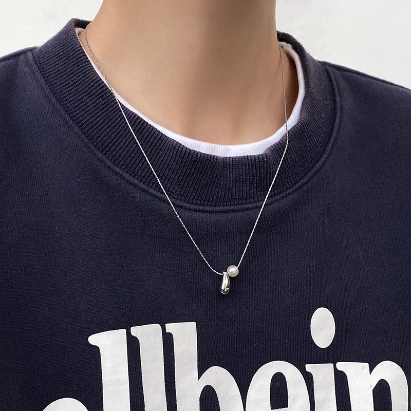 doudoustore水滴珍珠项链