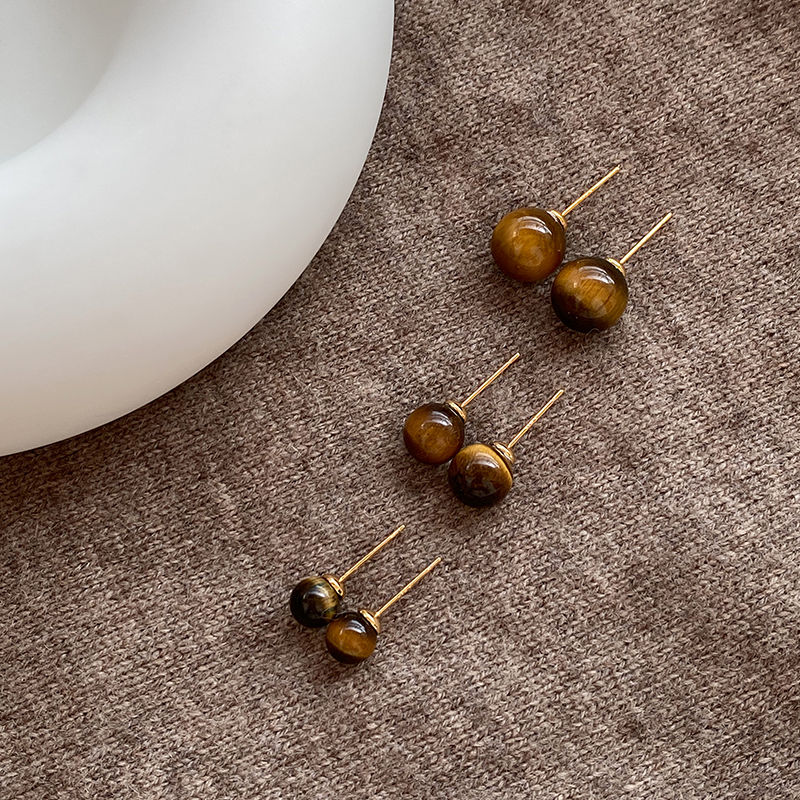 doudoustore虎眼石耳钉