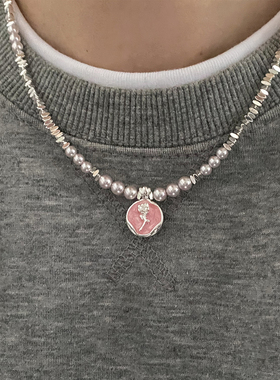doudoustore珍珠玫瑰项链