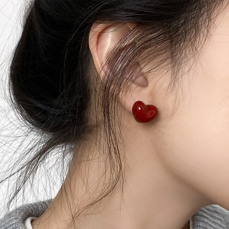 doudoustore爱心耳钉