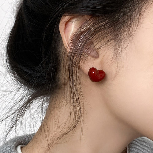 doudoustore爱心耳钉