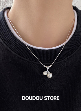 原创设计樱桃蛇骨链项链女