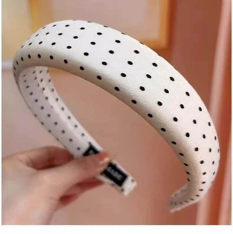 高颅顶发箍波点发箍女百搭头箍
