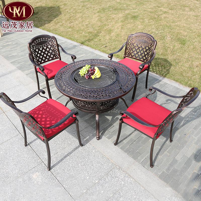 户外桌椅烧烤阳台露天家用烧烤炉庭院花园休闲铸铝室外铁艺桌椅|msdalam kategori luar/Mountaineer/Camping/Aksesori perjalanan, dapur/pinggan mangkuk/bekalan barbeku berkelah, Grill/Grill - dari Buy2taobao.com untuk memberikan perkhidmatan ejen Taobao profesional membeli