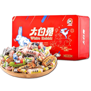 大白兔奶糖礼盒装6口味什锦糖388g马年版礼盒喜糖节日糖果礼物