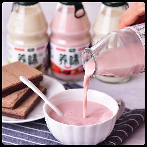养味草莓牛奶早餐乳酸菌220g饮品