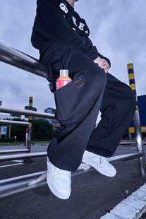 棉裤 男春秋黑色高品质多口袋工装 hiphop 灰色卫裤 oversize街头美式