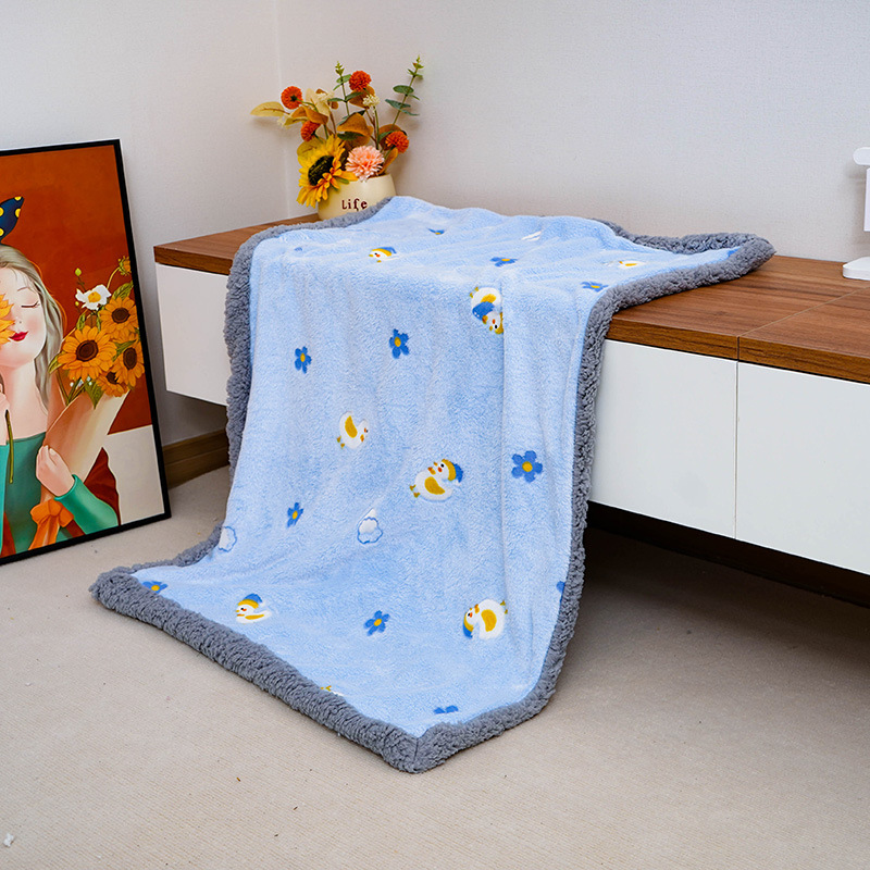 婴幼儿毛毯毯子四季通用睡垫棉垫睡觉用冬季保暖