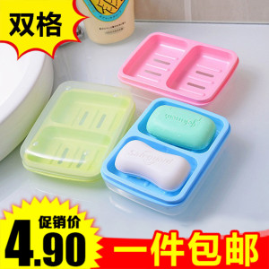 带盖沥水创意卫生间香皂盒香皂架欧式浴室手工皂盒大号双格肥皂盒