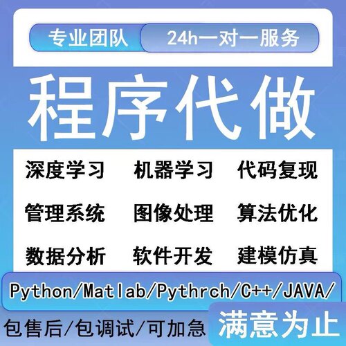Python代编程深度学习java程序代做matlab代码web帮做仿真算法c++