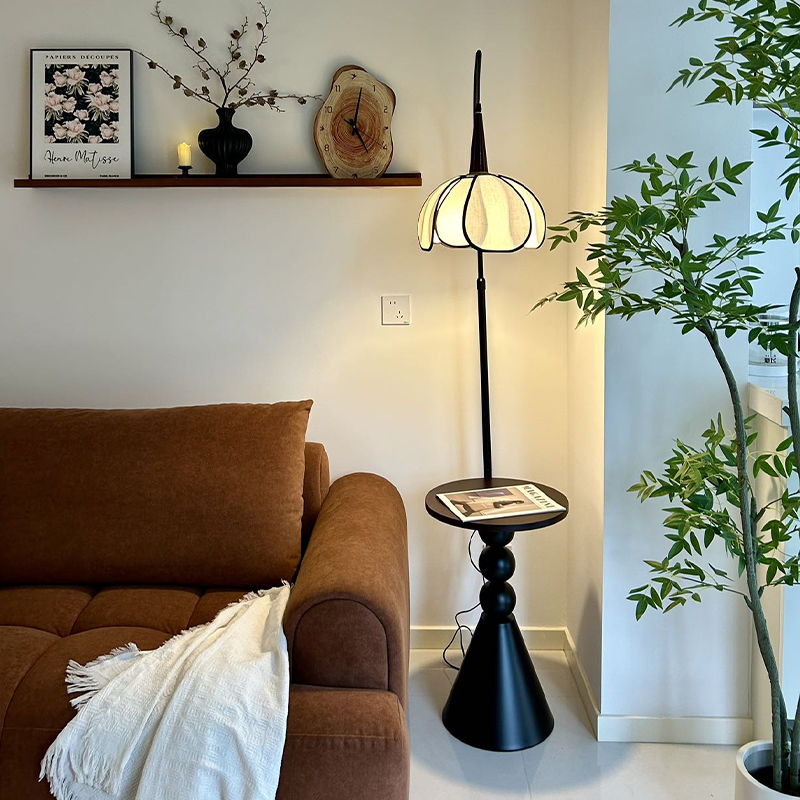 法式中古风置物架落地灯