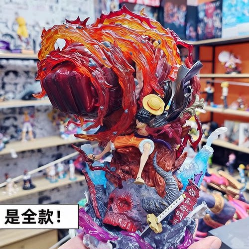 海贼王手办业火路飞GK三档雕像摆件动漫周边模型潮玩