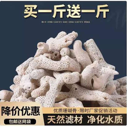 鱼缸过滤材料天然珊瑚骨滤材锦鲤鱼池过滤