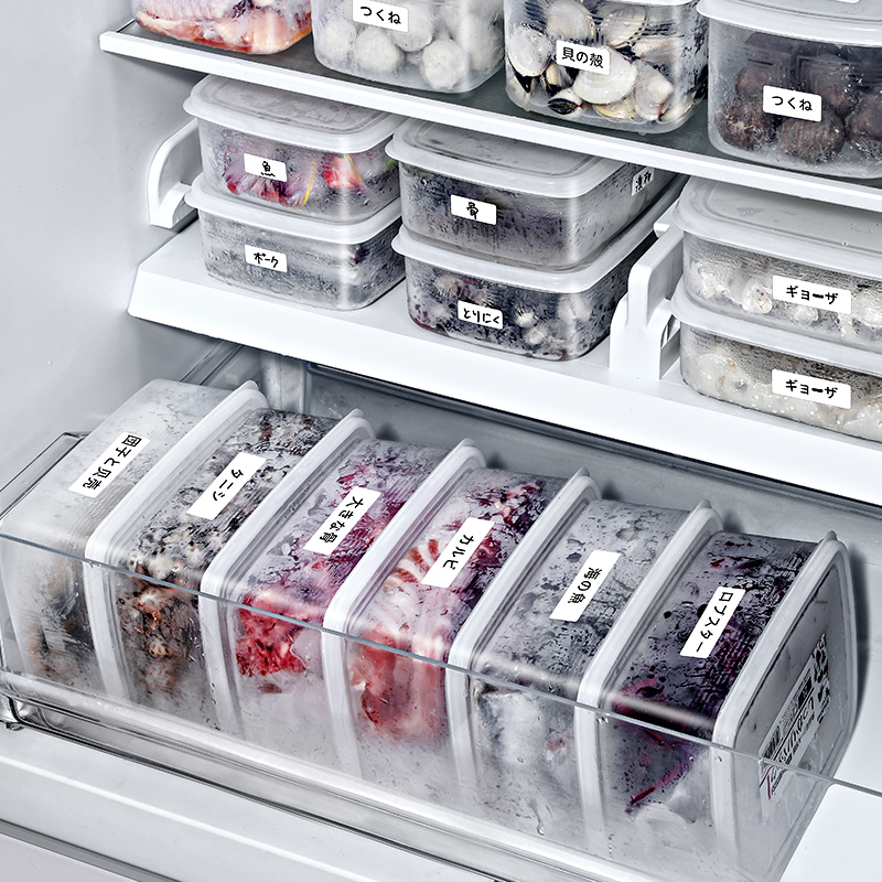 日本进口nakaya冰箱收纳盒冷冻专用食品级保鲜盒厨房收纳密封盒 收纳整理 食物收纳盒 原图主图