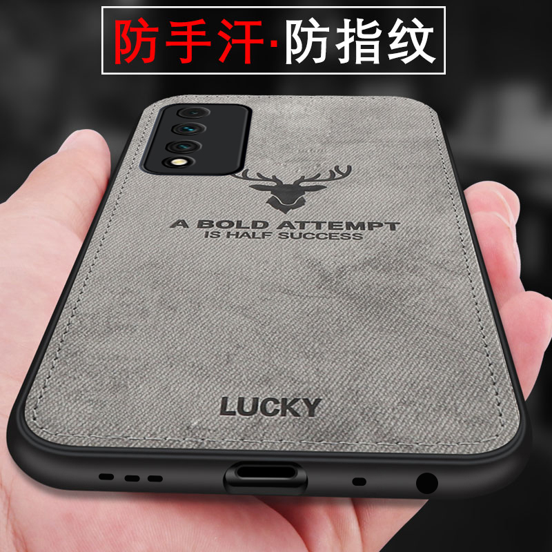 适用于荣耀Plya5TPro手机壳布纹CHL-AL00保护套防摔华为荣耀play5tpro手机套硅胶软壳男女款个性创意网红抖音