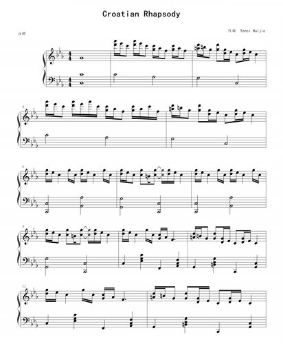Groatian Rhapsody-原版克罗地亚狂想曲-高清电子谱-电子版