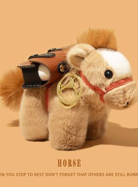 适用倍思w04保护套m3s蓝牙m2spro耳机壳mc1pro保护壳as01/bs1nc/bf1/xc1/e3/e5/e12/e13/wx5连体式盒毛绒小马