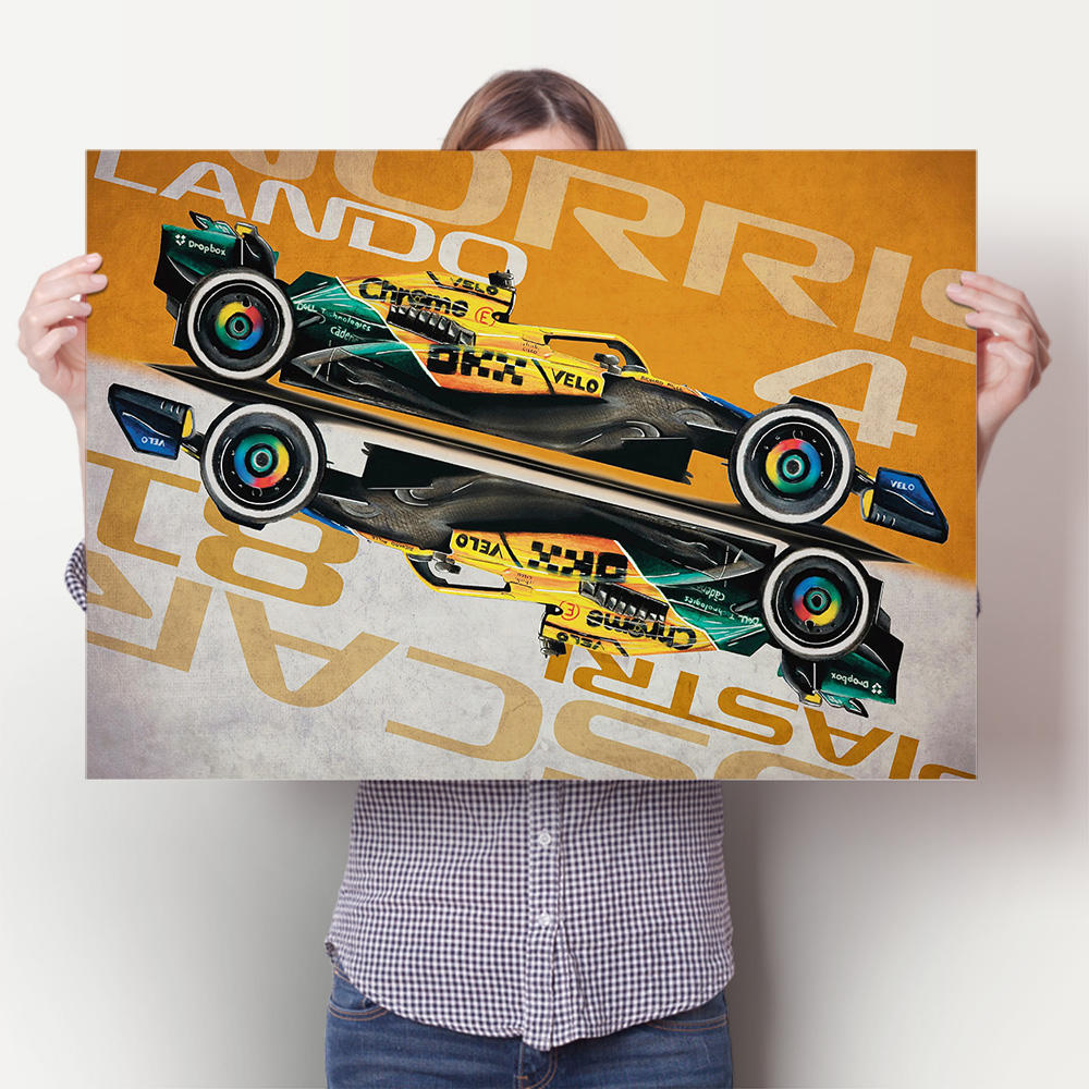 F1方程式赛车海报兰多诺里斯挂画大学寝室床头迈凯伦车队画墙贴画