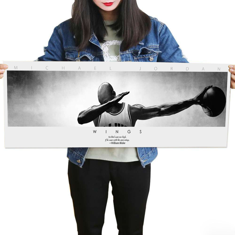 迈克乔丹海报大学寝室床头墙贴画