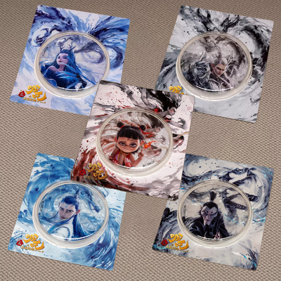 正版FUNCRAZY疯玩哪吒2周边哪吒水墨画吧唧敖丙周边哪吒之魔童闹海动画电影官方授权徽章阅文好物