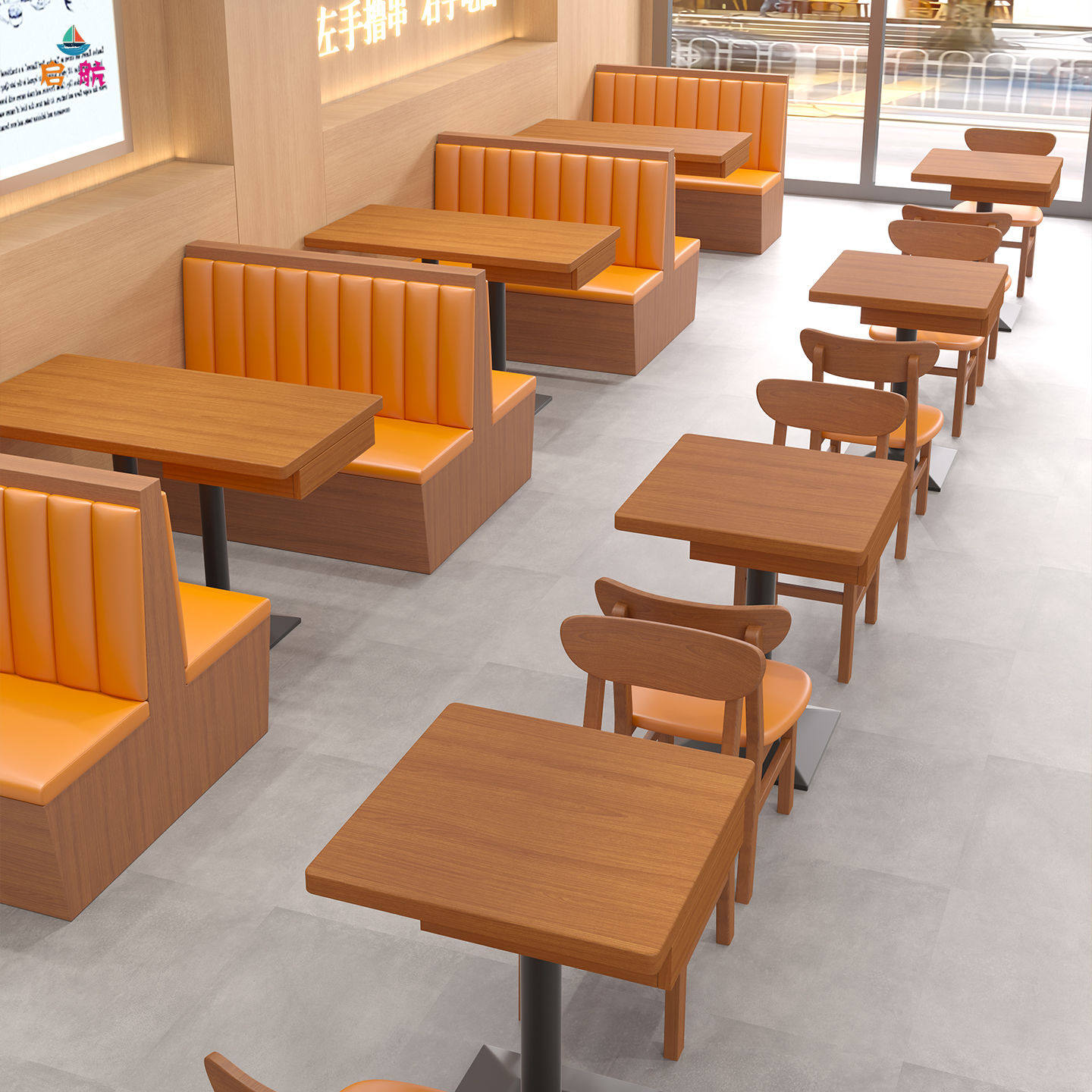 定制商用餐厅卡座沙发咖啡厅甜品店酒馆中式茶楼粉面快餐桌椅组合