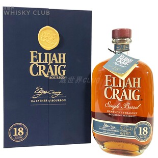 爱利加18年单桶波本威士忌美国进口洋酒桶强 Elijah Craig 750ml