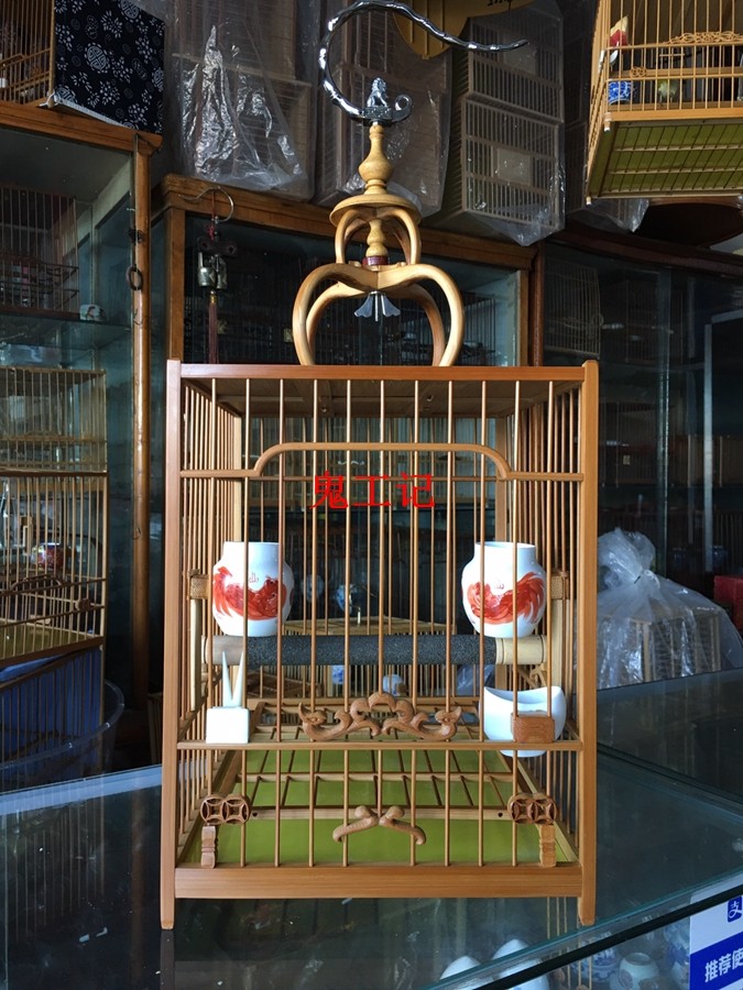 画眉鸟笼(鬼工记)方笼四亮1号笼  榫卯结构 牢固耐用