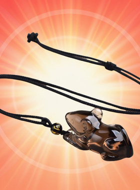 天然黑茶水晶老鼠吊坠男女生钥匙扣挂坠本命年生肖鼠原矿石雕刻