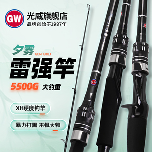 光威夕雾雷强竿路亚竿XH超硬调fuji-o环直/枪柄暴力打黑竿鱼杆