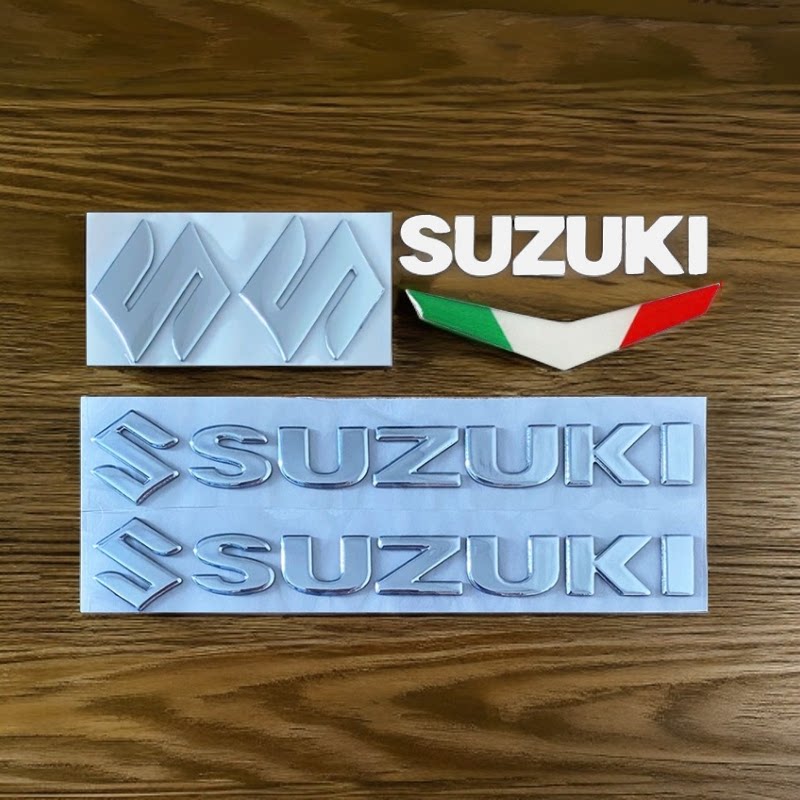 整套6件摩托贴SUZUKI车头贴纸3D铃木uy125箭头贴滴胶圆LOGO标