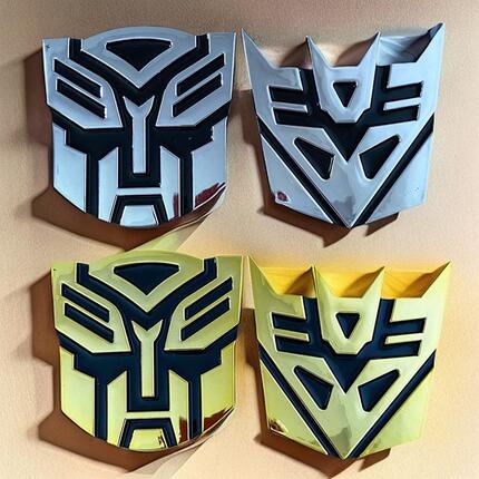 3D Abs Transformers Car Stickers, Stereo Stickers, Autobots and Decepticons Car Personalized High-Adhesion Modification Logo Decorative Stickers