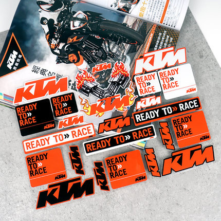 反光拉花贴纸适用KTM250 390 690 750 1090 1290GT改装风挡防水贴