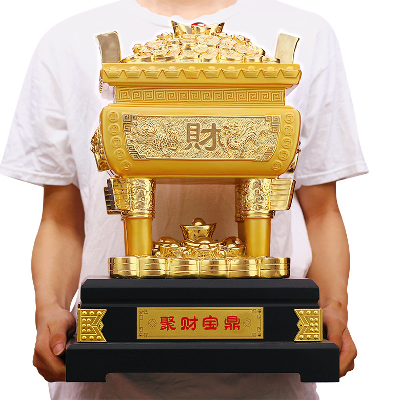聚財寶鼎誠信擺件金鼎公司新店鋪開業開張禮品開光招財旺財擺設品