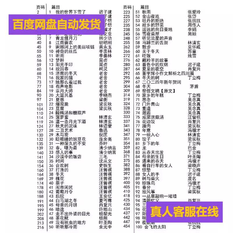 名家散文精读拆解笔记100篇经典电子版完整