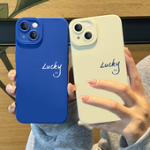 iPhone13小众ins风12Pro简约13Promax创意文字好运11男女新款 适用苹果14手机壳17 Pro 14puls套x情侣xr