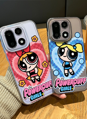 像素飞天小女警手机壳适用一加15透明1+ace6花花13T毛毛5pro泡泡12卡通3动漫11新款2二次元oppo外壳oneplus女