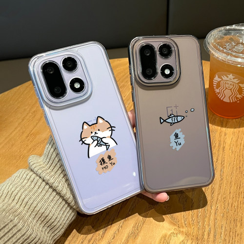 摸鱼猫咪手机壳适用一加系列