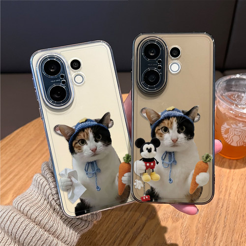 萝卜纸巾小猫手机壳适用vivo系列