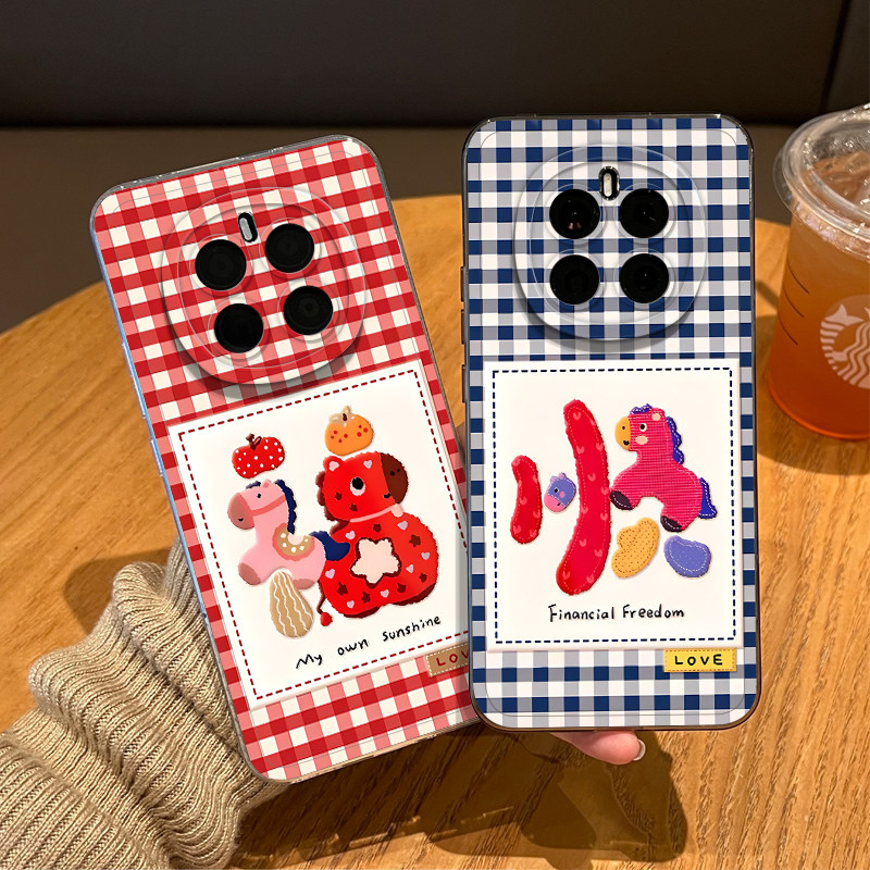 福顺格纹小马手机壳适用荣耀magic8本命年7新年6pro过年x70透明60情侣5马年4华为50i新款40gt魔术30por外壳女