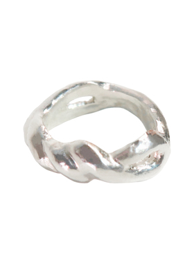 bejuly* 喜欢的每一天都是纪念日 异形扭曲麻花 小众纯银戒指