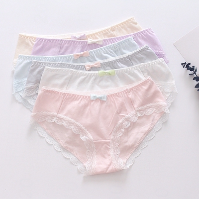 简约基础纯棉少女低腰内裤