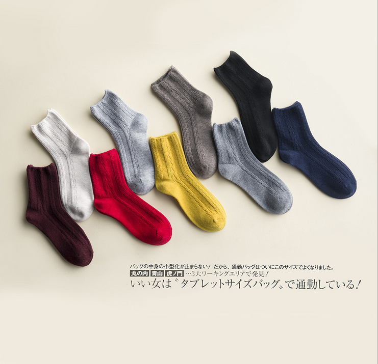 TSUTSU日单秋冬高品质羊毛糖果色女短袜 保暖舒适袜子,女士内衣/男士内衣/家居服,短袜,淘宝优惠券,粉丝福利购,淘宝优惠卷