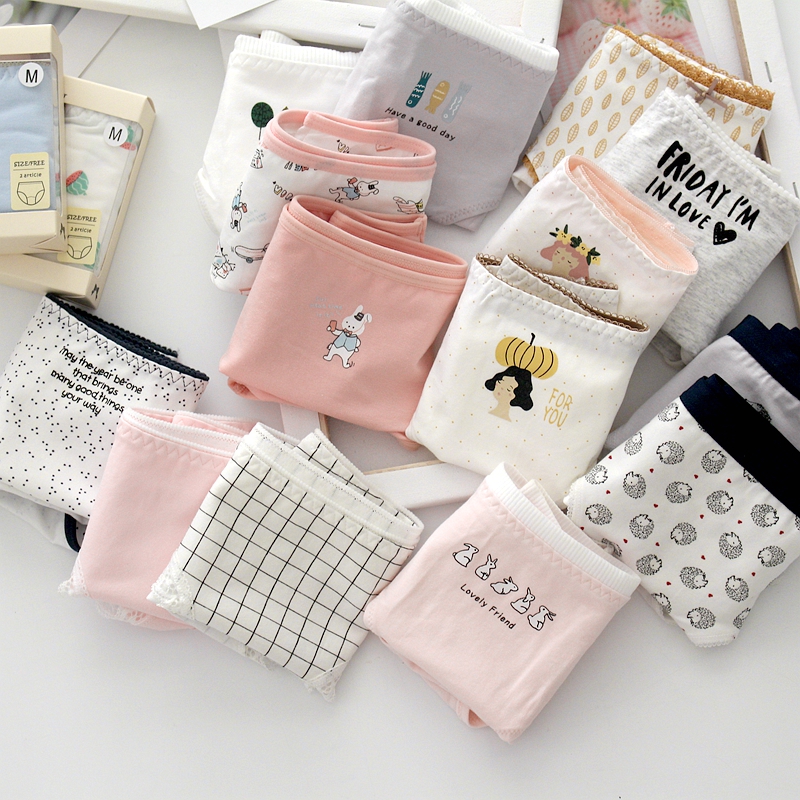韩国治愈系南瓜卡通故事少女内裤