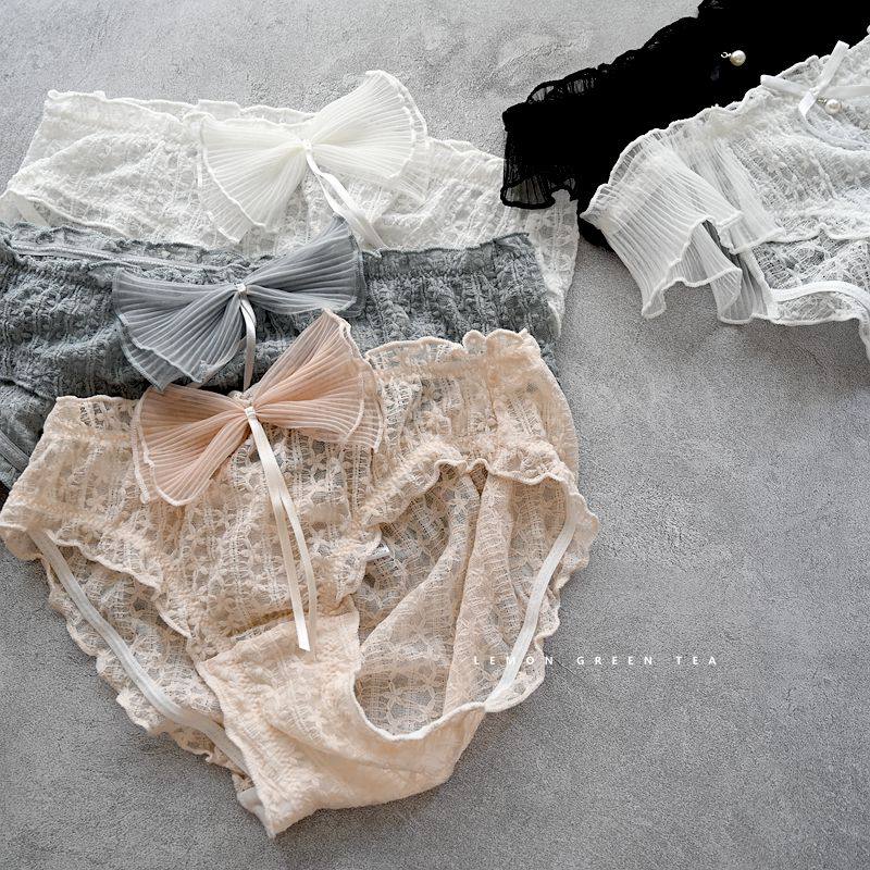 云朵泡泡蕾丝百褶公主蝴蝶结日系少女中低腰内裤甜美小短裤,女士内衣/男士内衣/家居服,女三角裤,淘宝优惠券,粉丝福利购,淘宝优惠卷