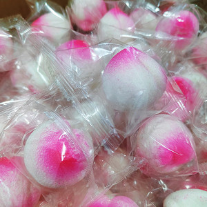 网红爆款3D寿桃棉花糖立体桃子祝寿生日摆件拜见老人软糖糖果批发