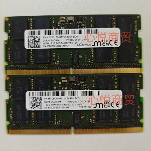 镁光16GDDR56400笔记本内存