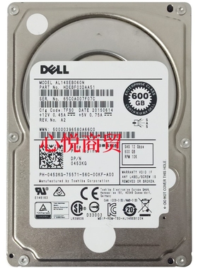 DELL戴尔 0453KG AL14SEB060N 600G SAS 2.5寸 10K 12g服务器硬盘